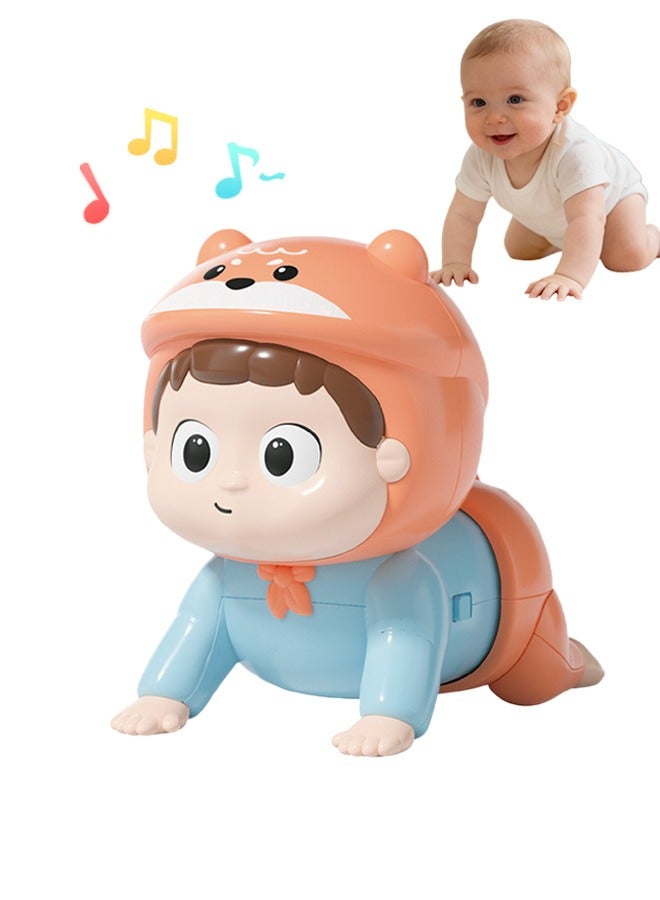 Baby Crawling Toy Electric Baby Music Toy with Music and Light Educational Toy for Baby's Crawling and Head Lifting Infant Tummy Time Toy Sensory Development Toy Fun Crawling Doll Enhance Cognitive Skills and Motor Coordination Crawling Toy  Ideal Gift for 0-3-6 7 8 9 10 12-18 Month - Image 1
